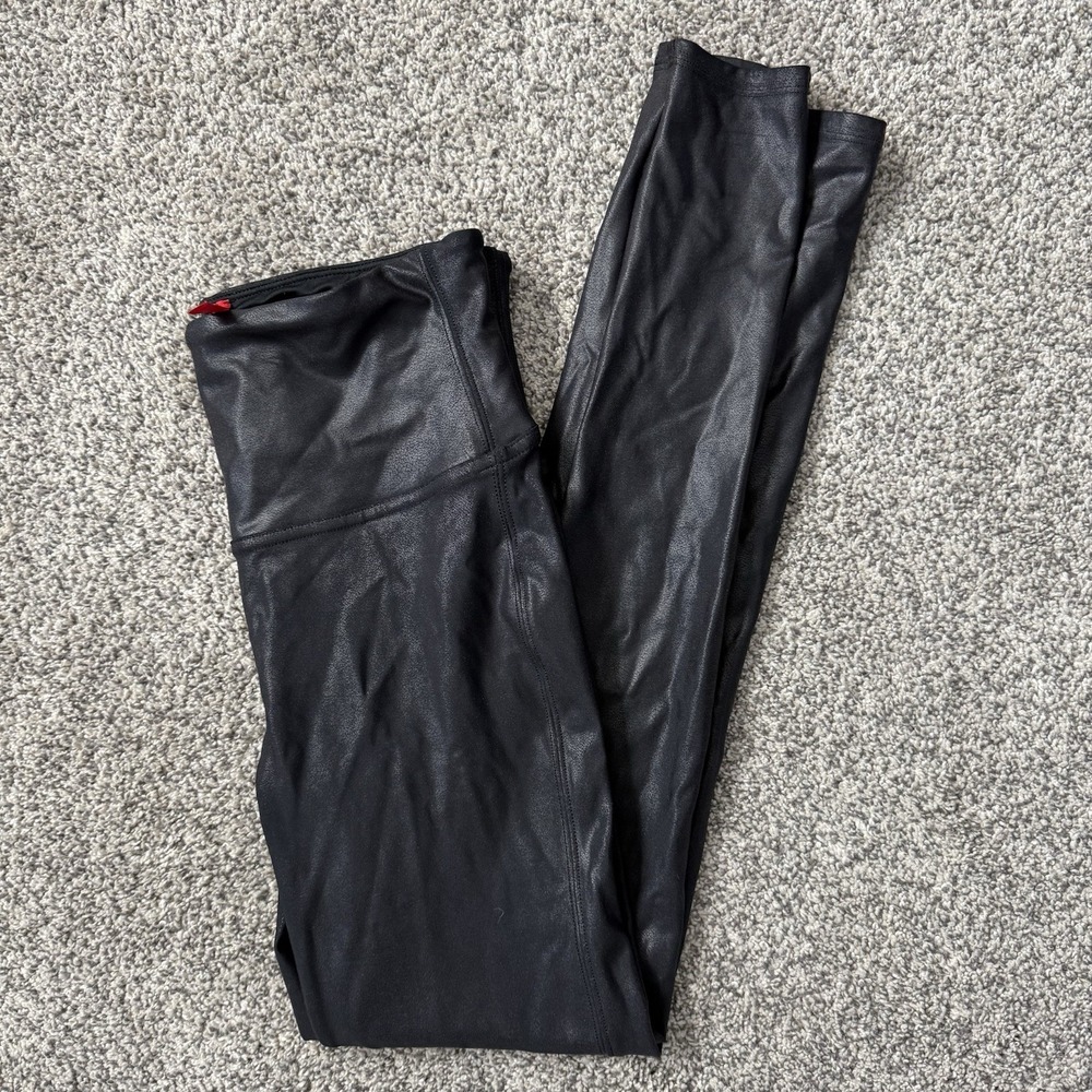Spanx Faux Leather Leggings for‎ Women, Size M - Black